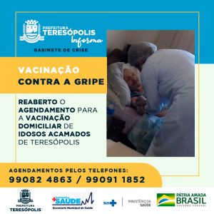 Tere Notícias- Reaberto a Vacinação domiciliar contra a gripe em Teresópolis